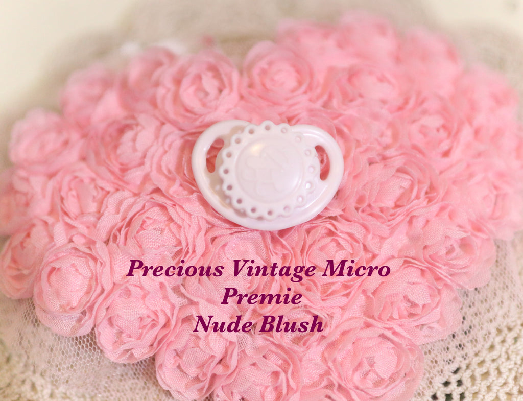 Honeybug Precious Vintage (Micro Preemie size) Design Magnetic Dummy Nude Blush Pink