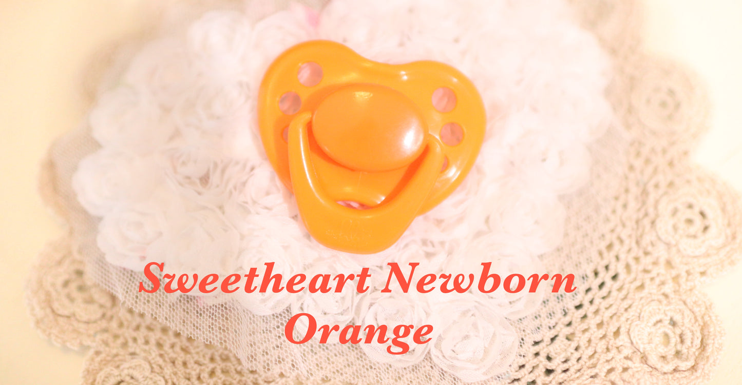 Honeybug Sweetheart Design Magnetic Dummy Orange (Newborn size)