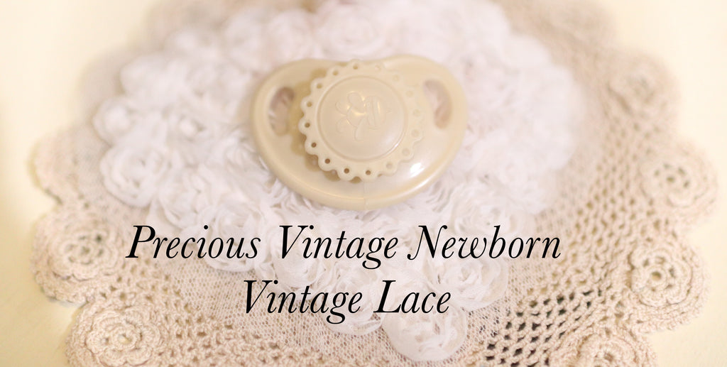 Honeybug Precious Vintage (Newborn size) Design Magnetic Dummy Vintage Lace Reborn Baby
