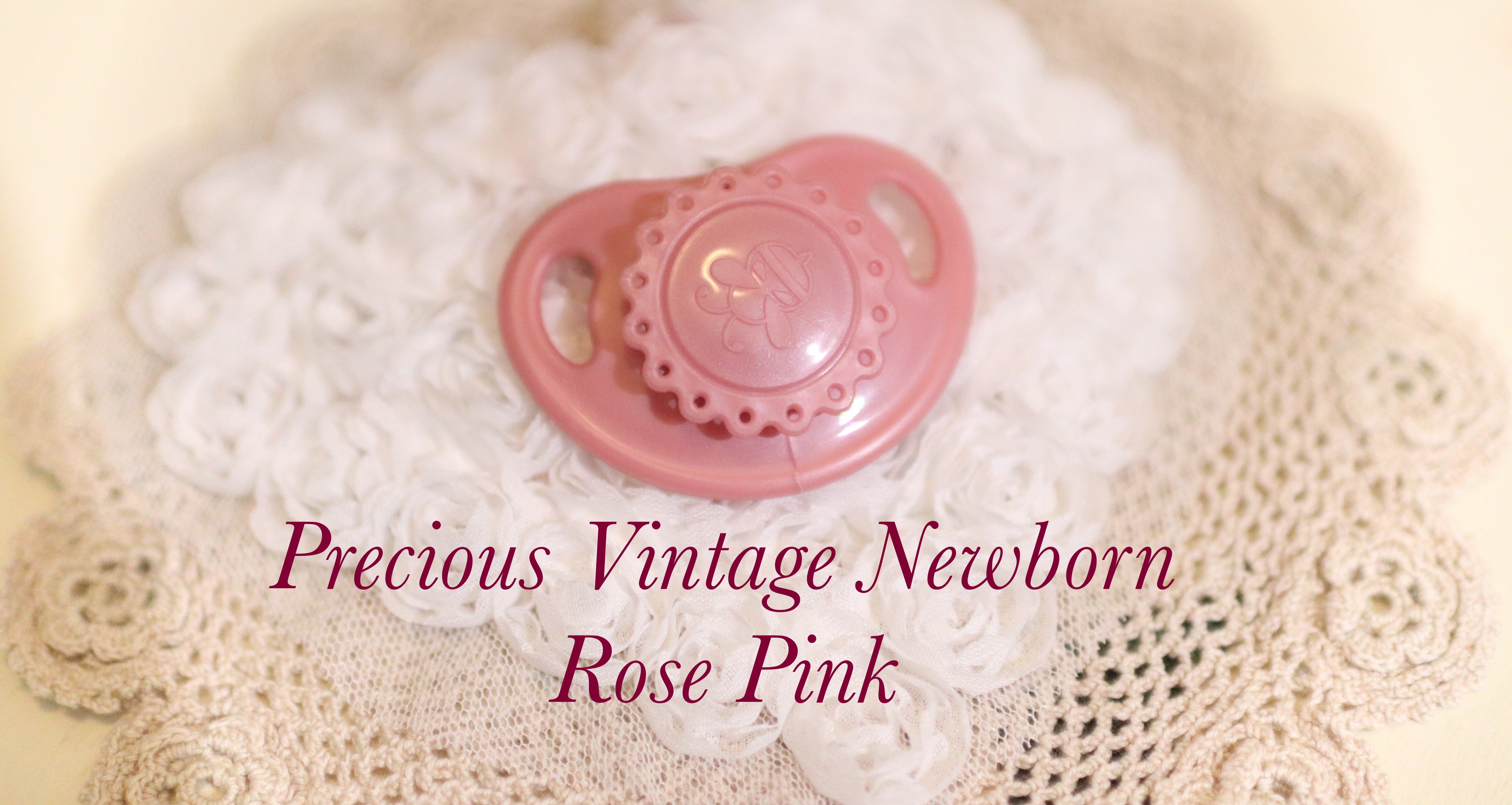 Honeybug Precious Vintage (Newborn size) Design Magnetic Dummy Rose Pink Reborn Baby