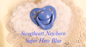 Honeybug Sweetheart Design Magnetic Dummy Superhero Blue (Newborn size)