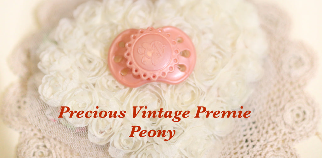 Honeybug Precious Vintage (Preemie size) Design Magnetic Dummy Peony