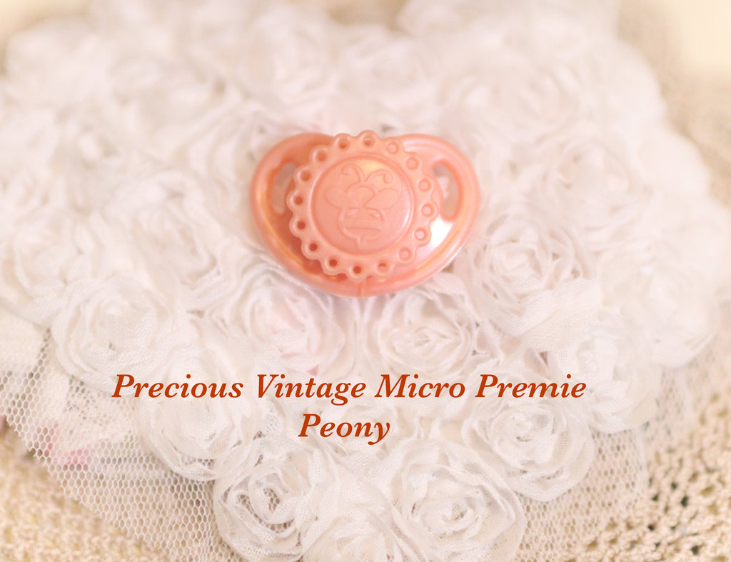 Honeybug Precious Vintage (Micro Preemie size) Design Magnetic Dummy Peony