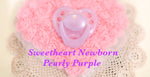 Honeybug Sweetheart Design Magnetic Dummy Pearly Purple (Newborn size)