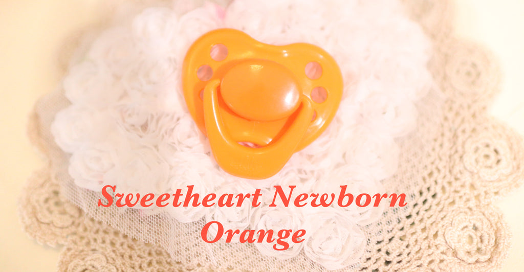 Honeybug Sweetheart Design Magnetic Dummy Orange (Newborn size)