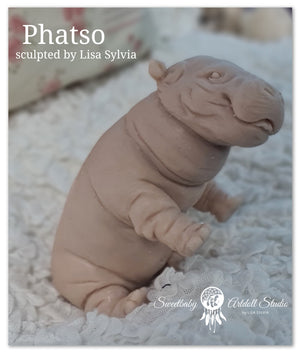 Phatso Silicone Baby Hippo Un-Painted Kit Sculpted by Lisa Sylvia