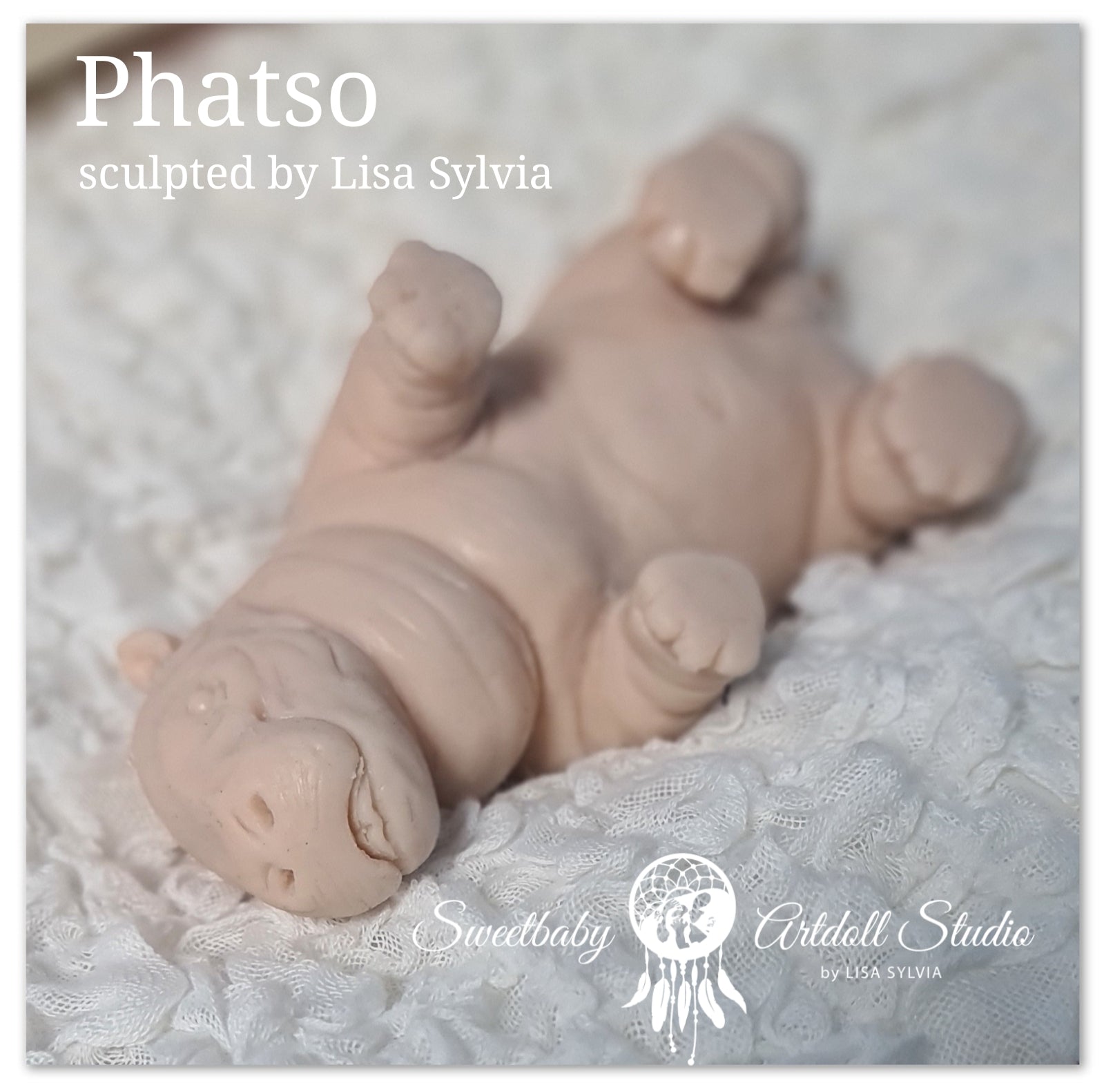 Phatso Silicone Baby Hippo Un-Painted Kit Sculpted by Lisa Sylvia
