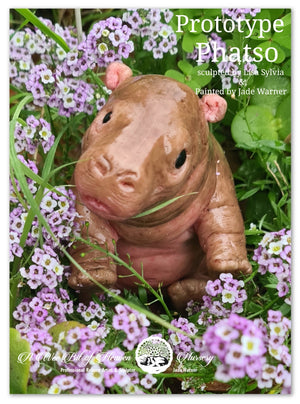 Phatso Silicone Baby Hippo Un-Painted Kit Sculpted by Lisa Sylvia