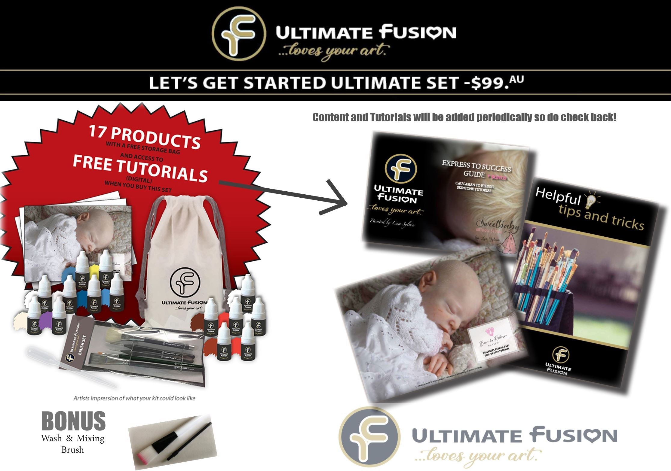 NEW!!!! Complete Reborn Artist Package with Ultimate Fusion